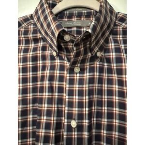 Daniel cremieux signature collection large Plaid LS Button Down Dry Cleaned!